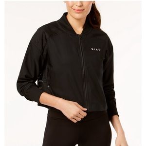 Nike Cropped Bomber Jacket- L